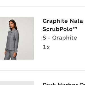 Figs Nala graphite limited color ScrubPolo size small/ Like new ! Size small